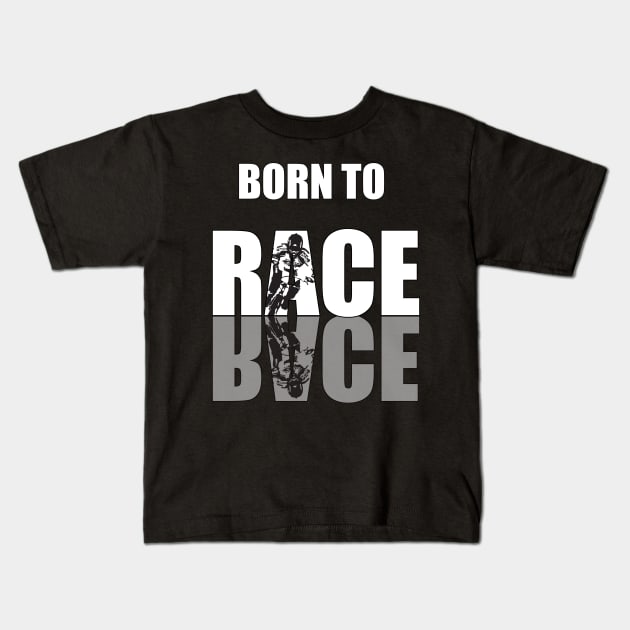 Born To Race BMX Kids T-Shirt by ArtisticRaccoon